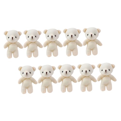 NOLITOY 10 Stück Teiliges Mini Kuscheltier Niedlicher Plüschbär Anhänger Leicht und Formbeständig Dekoratives DIY Stofftier Schlüsselanhänger Geschenkidee für Freunde Beige NOLITOY 10 Stück Teiliges Mini Kuscheltier Niedlicher Plüschbär Anhänger Leicht und Formbeständig Dekoratives DIY Stofftier Schlüsselanhänger Geschenkidee für Freunde Beige von NOLITOY