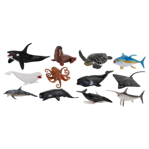 NOLITOY 12 Stück Teiliges Realistische Meerestiere Figuren Stabile Tiermodelle Pädagogisches Kinderspielzeug Kompakt und Leicht als Lernhilfe und Tischdekoration NOLITOY 12 Stück Teiliges Realistische Meerestiere Figuren Stabile Tiermodelle Pädagogisches Kinderspielzeug Kompakt und Leicht als Lernhilfe und Tischdekoration von NOLITOY