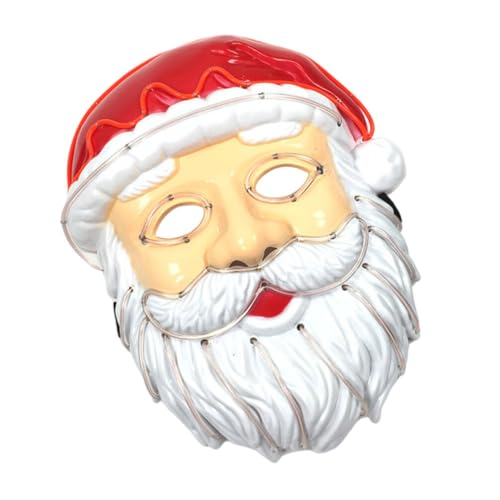 NOLITOY 1Stk leuchtende Maske Xams-Party-Dekoration Partyzubehör für das neue Jahr Santa Mundschutz kreative Maske Weihnachtsmaske scheinen Requisiten schmücken Kind Plastik Weiß von NOLITOY