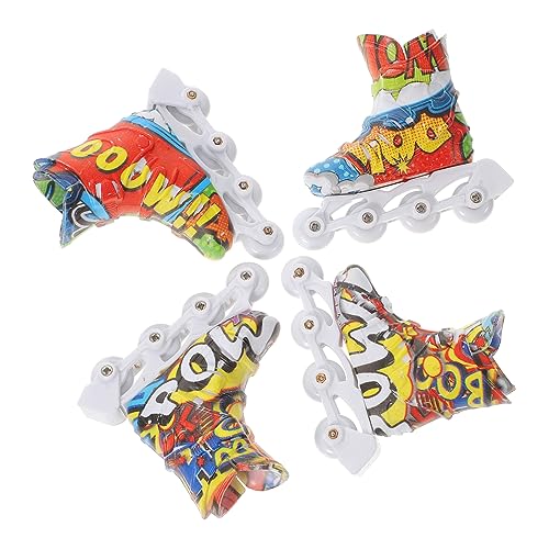 NOLITOY 2 Paare Mini Finger Rollschuhe Finger Skate Kompaktes Desktop zur Stressreduktion DIY Sneaker Schlüsselanhänger Fingerkoordinationstraining für Erwachsene NOLITOY 2 Paare Mini Finger Rollschuhe Finger Skate Kompaktes Desktop zur Stressreduktion DIY Sneaker Schlüsselanhänger Fingerkoordinationstraining für Erwachsene von NOLITOY