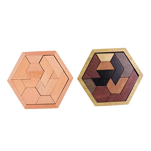NOLITOY 2 Sätze Hexagon Holzpuzzle Lernspielzeug Montessori Motorikspielzeug Kreatives Sechseckiges Steckpuzzle für Vorschulkinder Denkfähigkeit und Hand Auge Koordination NOLITOY 2 Sätze Hexagon Holzpuzzle Lernspielzeug Montessori Motorikspielzeug Kreatives Sechseckiges Steckpuzzle für Vorschulkinder Denkfähigkeit und Hand Auge Koordination von NOLITOY