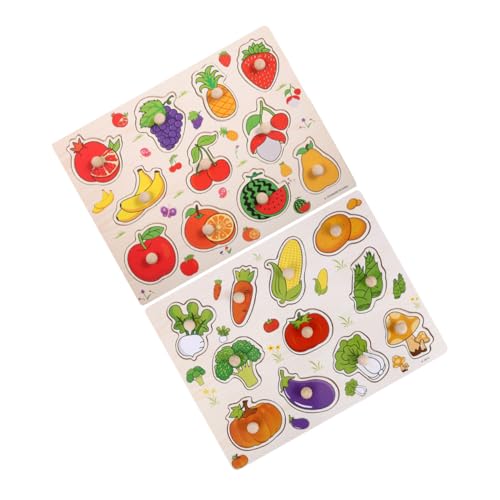 NOLITOY 2 Stück Holzpuzzle für Kleinkinder Teiliges Montessori Lernspielzeug mit Obst und Gemüse Mustern Holzspielzeug zur Feinmotorik und Kognitiver Fähigkeiten für Jungen und Mädchen NOLITOY 2 Stück Holzpuzzle für Kleinkinder Teiliges Montessori Lernspielzeug mit Obst und Gemüse Mustern Holzspielzeug zur Feinmotorik und Kognitiver Fähigkeiten für Jungen und Mädchen von NOLITOY