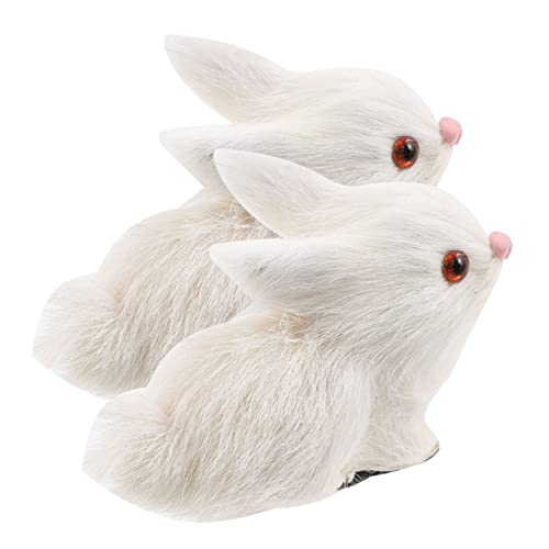NOLITOY 2 Stück Realistische Pelzige Kaninchen Dekoration Naturgetreue Simulation mit Weichem Plüsch Vielseitiges Hasenmodell als Allergikerfreundliches und Wohnaccessoire NOLITOY 2 Stück Realistische Pelzige Kaninchen Dekoration Naturgetreue Simulation mit Weichem Plüsch Vielseitiges Hasenmodell als Allergikerfreundliches und Wohnaccessoire von NOLITOY