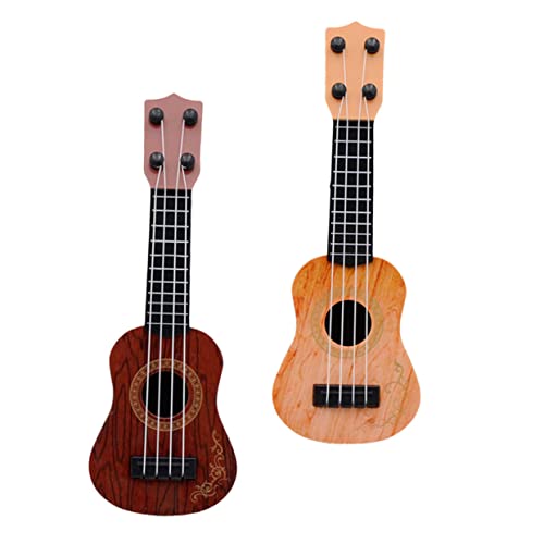 NOLITOY 2 Stück Ukulele Mini Modell in Gelb und Braun Pädagogisches Musikinstrument für Kleinkinder zur Frühen Musikalischen und Spielspaß NOLITOY 2 Stück Ukulele Mini Modell in Gelb und Braun Pädagogisches Musikinstrument für Kleinkinder zur Frühen Musikalischen und Spielspaß von NOLITOY