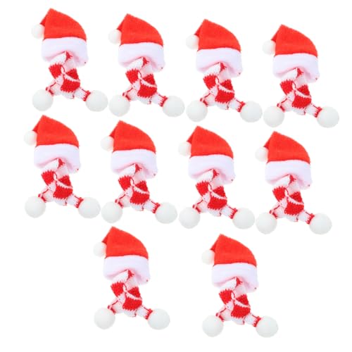 NOLITOY 20 Stück Teiliges Mini Weihnachtsmütze und Schal Gestrickt Handgefertigt Weihnachtsdekor für Puppen DIY Basteln Weihnachtsdekoration Festliche Farben NOLITOY 20 Stück Teiliges Mini Weihnachtsmütze und Schal Gestrickt Handgefertigt Weihnachtsdekor für Puppen DIY Basteln Weihnachtsdekoration Festliche Farben von NOLITOY