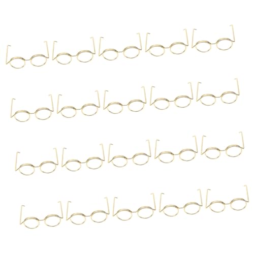 NOLITOY 20 Stück Teiliges Puppenbrillen ohne Gläser Miniatur Dekoration aus Metall Drahtrahmen für Puppen Kostümzubehör DIY Puppenkleider Accessoire NOLITOY 20 Stück Teiliges Puppenbrillen ohne Gläser Miniatur Dekoration aus Metall Drahtrahmen für Puppen Kostümzubehör DIY Puppenkleider Accessoire von NOLITOY