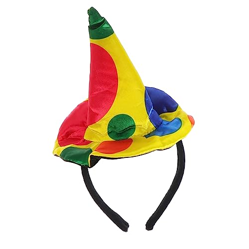 NOLITOY 2er Set Clown Hut Haarreifen Lustige Cosplay Haarschmuck Für Karneval Partys Und Kostüme Bunte Clown Kopfbedeckung Für Und Erwachsene von NOLITOY