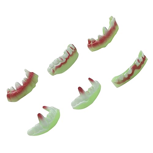 NOLITOY 3 Halloween-zahnersatz Abschlussball Requisiten Zähne Scheinen PVC Kleidung von NOLITOY