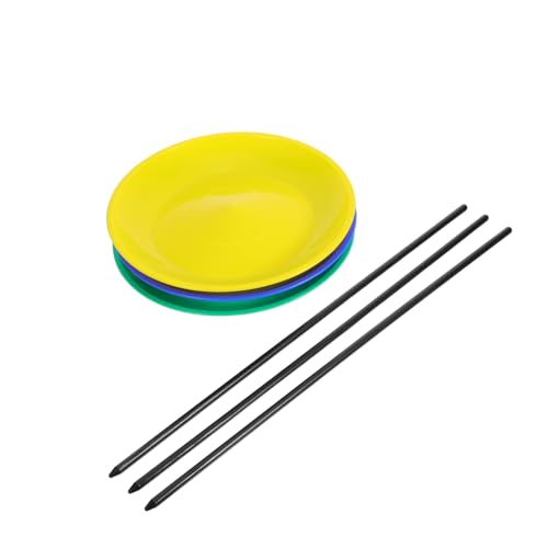 NOLITOY 3 Satz Teiliges Jonglierteller-Set mit Stäben aus Robustem Kunststoff Rotierende Zirkus-drehteller für Balance Sensory-Spiel für Straßen Bühnenauftritte NOLITOY 3 Satz Teiliges Jonglierteller-Set mit Stäben aus Robustem Kunststoff Rotierende Zirkus-drehteller für Balance Sensory-Spiel für Straßen Bühnenauftritte von NOLITOY