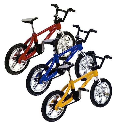 NOLITOY 3 Stück Teiliges Mini Finger Bike aus Hochwertiger Legierung Leichtes Tragbares Stressabbau in Rot Blau und Gelb für Fingertraining Kreatives Spiel und Ferienspielzeug NOLITOY 3 Stück Teiliges Mini Finger Bike aus Hochwertiger Legierung Leichtes Tragbares Stressabbau in Rot Blau und Gelb für Fingertraining Kreatives Spiel und Ferienspielzeug von NOLITOY