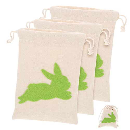 NOLITOY 4 Stück Hase Tasche Mit Kordelzug Geschenktüte Aus Sackleinen Für Ostern Osterhasen-geschenktüten Ostertüten Make-up-tasche Mit Kordelzug Bonbontüten Hochzeit Stoff Geschenktasche von NOLITOY