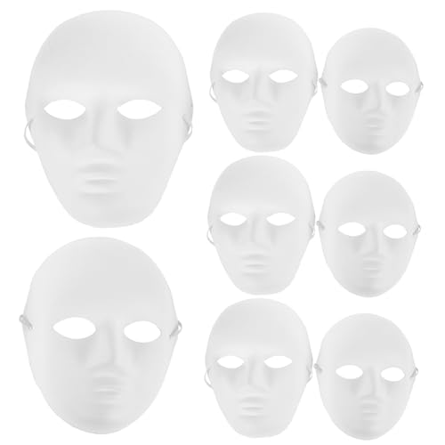 NOLITOY 4 Stück Leere Maske Cosplay Maske Tanzparty Masken Einfache Masken Maskerade Maske Party Maske Zum Basteln Halloween Kostüm Maske Gesichtsmaske Weiß Papier Männer Und Frauen Malen von NOLITOY