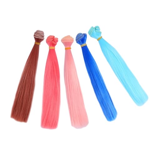 NOLITOY 5 Stück Teiliges Gerade Puppenhaarverlängerungen aus Hitzebeständigem Fasermaterial Vielseitige Farben Einfach zu Befestigen für DIY Puppenfrisuren und Bastelprojekte NOLITOY 5 Stück Teiliges Gerade Puppenhaarverlängerungen aus Hitzebeständigem Fasermaterial Vielseitige Farben Einfach zu Befestigen für DIY Puppenfrisuren und Bastelprojekte von NOLITOY