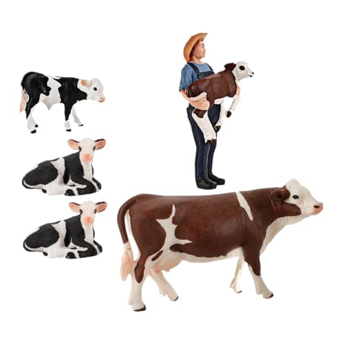 NOLITOY 5 Stück Teiliges Realistische Kuh Figuren Detailgetreue Miniatur Rinder Modelle Vielseitige Bauernhof Tier Spielzeuge für Drinnen und Draußen Interaktives Lernspielzeug für NOLITOY 5 Stück Teiliges Realistische Kuh Figuren Detailgetreue Miniatur Rinder Modelle Vielseitige Bauernhof Tier Spielzeuge für Drinnen und Draußen Interaktives Lernspielzeug für von NOLITOY