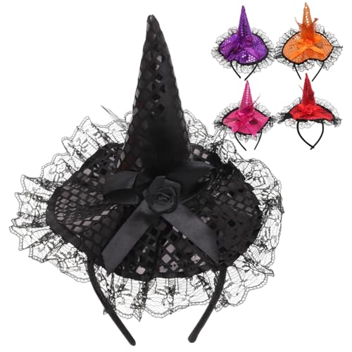 NOLITOY 5St Halloween-Stirnband Halloween- -Stirnband Halloween-Kopfhörer Kostüm halloween haarspangen haarspange halloween kopfschmuck ausgefallene Bälle-Dekoration Hexenhaarband Stoff von NOLITOY