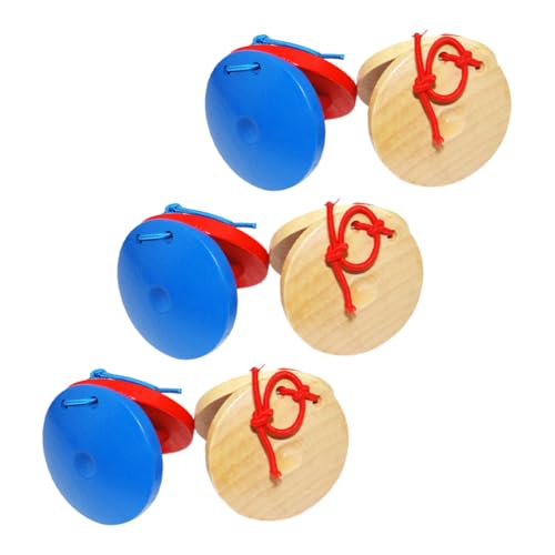 NOLITOY 6 Stück Teiliges Holzkastagnetten Bunte Finger-kastagnetten aus Holz Sensorisches Musikspielzeug zur Musikalischen Früherziehung und Entwicklung der Sinneswahrnehmung NOLITOY 6 Stück Teiliges Holzkastagnetten Bunte Finger-kastagnetten aus Holz Sensorisches Musikspielzeug zur Musikalischen Früherziehung und Entwicklung der Sinneswahrnehmung von NOLITOY