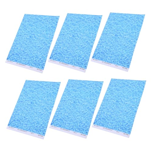 NOLITOY 6 Stück Teiliges Selbstklebende Wasserwellen Aufkleber Strukturiertes Papier mit Realistischer Wasseroberfläche für Miniatur Fluss und Seen Dioramen Langlebig Farbecht und Einfach NOLITOY 6 Stück Teiliges Selbstklebende Wasserwellen Aufkleber Strukturiertes Papier mit Realistischer Wasseroberfläche für Miniatur Fluss und Seen Dioramen Langlebig Farbecht und Einfach von NOLITOY