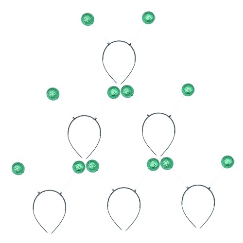 NOLITOY 6st Gepudertes Schaumkugel-stirnband Pompons Haarreifen Henne Neujahr Kopfschmuck Machen Stirnband Zum Waschen Des Gesichts Stirnband Aus Metallfolie Kopfhörer Party Plastik Green von NOLITOY