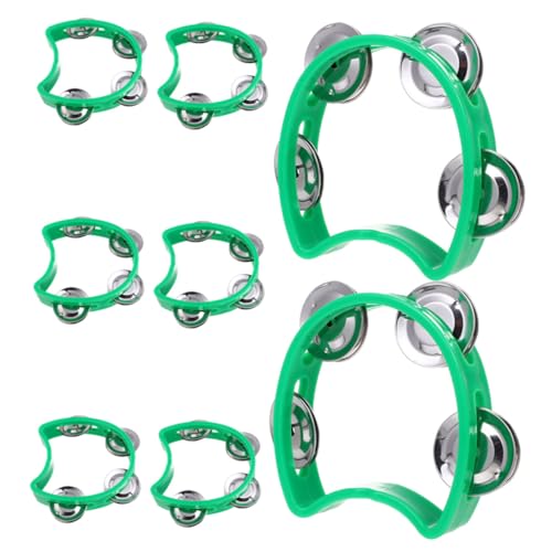 NOLITOY 8 Stück Teiliges Grünes Kunststoff-Tamburin für Vier Metallschellen Leichtes Handspielinstrument Ergonomisch Fördert Musikalische Kreativität und Feinmotorik für Vorschule Familie NOLITOY 8 Stück Teiliges Grünes Kunststoff-Tamburin für Vier Metallschellen Leichtes Handspielinstrument Ergonomisch Fördert Musikalische Kreativität und Feinmotorik für Vorschule Familie von NOLITOY