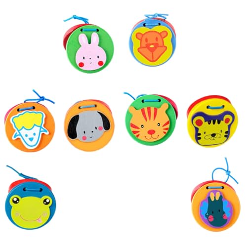 NOLITOY 8 Stück Teiliges Holz Kastagnetten Musikspielzeug Bunte Cartoon Tiere Musikinstrument Lernhilfe für Vorschulkinder Frühe Sensorische Entwicklung und Kreativität NOLITOY 8 Stück Teiliges Holz Kastagnetten Musikspielzeug Bunte Cartoon Tiere Musikinstrument Lernhilfe für Vorschulkinder Frühe Sensorische Entwicklung und Kreativität von NOLITOY