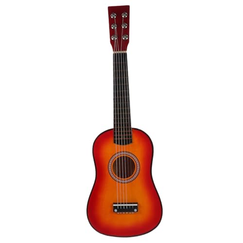 NOLITOY Anfänger Übungsgitarre Holzspielzeug Musikinstrument für Stabilem Klang Sonnenuntergangsfarbe Lernspielzeug für Musikalische Früherziehung NOLITOY Anfänger Übungsgitarre Holzspielzeug Musikinstrument für Stabilem Klang Sonnenuntergangsfarbe Lernspielzeug für Musikalische Früherziehung von NOLITOY