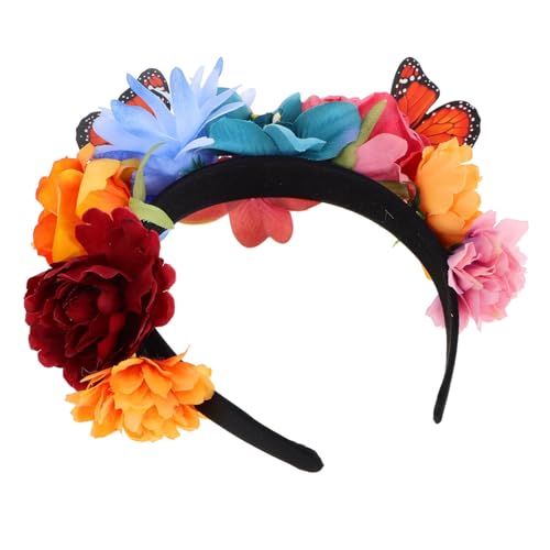 NOLITOY Blumen Schmetterlings Stirnband Elegantes Kit Halloween Dekoration Damen Kopfschmuck Kleidung Simulationsblumen Balldekoration Sonnenblume Kopfschmuck Kleidung von NOLITOY