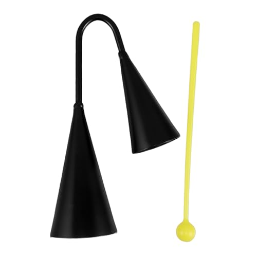 NOLITOY Dualtone Agogo Bell Percussion Instrument Traditioneller Latin Cowbell mit Kunststoffstab Binaurales Design zur Musikalischer und Auditiver Fähigkeiten für Frühe Musikausbildung NOLITOY Dualtone Agogo Bell Percussion Instrument Traditioneller Latin Cowbell mit Kunststoffstab Binaurales Design zur Musikalischer und Auditiver Fähigkeiten für Frühe Musikausbildung von NOLITOY