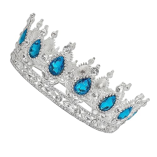 NOLITOY Hochzeitskopfschmuck Dekorationen Frauen Stirnband Prinzessin stylische stirnbänder für Damen Meerjungfrau Braut Hut Wedding Hair Accessories Women Krone der Braut Blue von NOLITOY