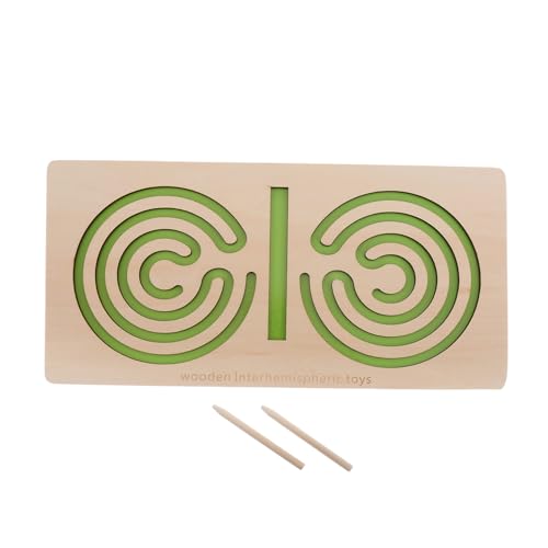 NOLITOY Holz Labyrinth Puzzle Spiel für Feinmotoriktraining Hand Auge koordination Montessori Lernspielzeug Vorschule Frühförderung Grün NOLITOY Holz Labyrinth Puzzle Spiel für Feinmotoriktraining Hand Auge koordination Montessori Lernspielzeug Vorschule Frühförderung Grün von NOLITOY