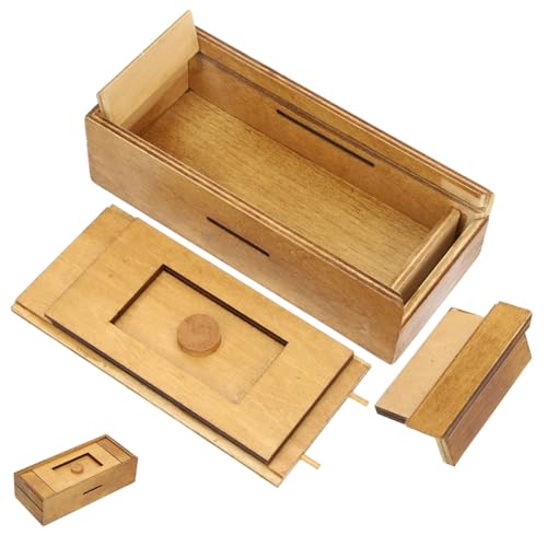 NOLITOY Holz Puzzle mit Geheimen Fächern Kreatives Denkspielzeug für Fördert Gehirntraining Geschenk für Geld und Besondere Anlässe Sicher Verarbeitet mit Abgerundeten Kanten NOLITOY Holz Puzzle mit Geheimen Fächern Kreatives Denkspielzeug für Fördert Gehirntraining Geschenk für Geld und Besondere Anlässe Sicher Verarbeitet mit Abgerundeten Kanten von NOLITOY