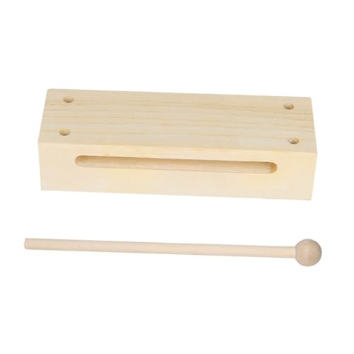 NOLITOY Holz Rhythmusblock mit Schlägel Percussion Instrument für Musikalisches Lernspielzeug Kreativität und Koordination Holzfarbenes Educational NOLITOY Holz Rhythmusblock mit Schlägel Percussion Instrument für Musikalisches Lernspielzeug Kreativität und Koordination Holzfarbenes Educational von NOLITOY