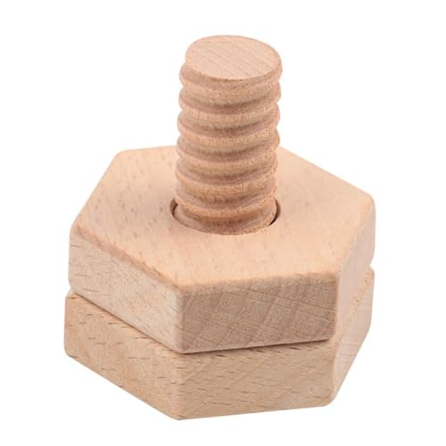 NOLITOY Holz Schraubspielzeug Montessori Konstruktionsspielzeug mit Geometrischen Formen Sicher Lackiert Pädagogisches Nut Assembly Toy für Motorik und Formwahrnehmung NOLITOY Holz Schraubspielzeug Montessori Konstruktionsspielzeug mit Geometrischen Formen Sicher Lackiert Pädagogisches Nut Assembly Toy für Motorik und Formwahrnehmung von NOLITOY