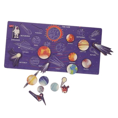 NOLITOY Holz Sonnensystem Puzzle für Planeten Lernspielzeug Kognitives Matching Spiel Interaktives Holzspiel Motorische und Soziale Fähigkeiten Fördernd Pädagogisches Weltall Modell NOLITOY Holz Sonnensystem Puzzle für Planeten Lernspielzeug Kognitives Matching Spiel Interaktives Holzspiel Motorische und Soziale Fähigkeiten Fördernd Pädagogisches Weltall Modell von NOLITOY