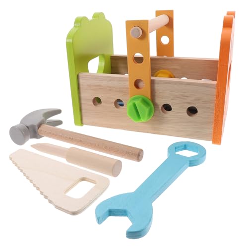 NOLITOY Holz Werkzeugkasten Set Pädagogisch Sicher Poliert Fördert Kreativität Hand Auge Koordination und Logisches Denken für Kinderhände Fantasievolles Lernspielzeug NOLITOY Holz Werkzeugkasten Set Pädagogisch Sicher Poliert Fördert Kreativität Hand Auge Koordination und Logisches Denken für Kinderhände Fantasievolles Lernspielzeug von NOLITOY