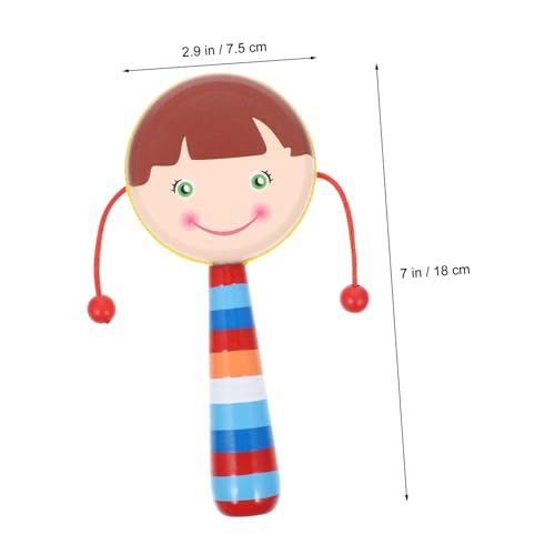 NOLITOY Holz rassel Babyspielzeug Ab Monate Pädagogische Hand Auge koordination Cartoon Muster Leichter Sicherer Holz Klapper für Sensorische Entwicklung und Kognitive NOLITOY Holz rassel Babyspielzeug Ab Monate Pädagogische Hand Auge koordination Cartoon Muster Leichter Sicherer Holz Klapper für Sensorische Entwicklung und Kognitive von NOLITOY