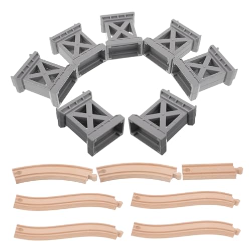NOLITOY Holzeisenbahn Brückenzubehör mit Stegstützen und Geschwungenen Aufstiegsgleisen Fördert Räumliches Denken und Kreatives für Ab Jahren NOLITOY Holzeisenbahn Brückenzubehör mit Stegstützen und Geschwungenen Aufstiegsgleisen Fördert Räumliches Denken und Kreatives für Ab Jahren von NOLITOY