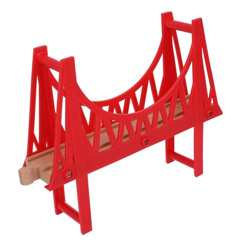 NOLITOY Holzeisenbahn Zubehör Doppelstöckige Hängebrücke aus Robustem Holz Abnehmbar für Kreative Spielbahn Kompatibel mit Thomas Zug und Holzschienen für Zuhause und Schule NOLITOY Holzeisenbahn Zubehör Doppelstöckige Hängebrücke aus Robustem Holz Abnehmbar für Kreative Spielbahn Kompatibel mit Thomas Zug und Holzschienen für Zuhause und Schule von NOLITOY