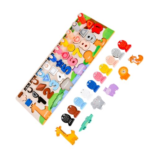 NOLITOY Holzpuzzle Lernspielzeug Tierformen Legespiel Montessori Pädagogisch Farbige Bausteine Fördert Kreativität Motorik und Farberkennung für Jungen Mädchen NOLITOY Holzpuzzle Lernspielzeug Tierformen Legespiel Montessori Pädagogisch Farbige Bausteine Fördert Kreativität Motorik und Farberkennung für Jungen Mädchen von NOLITOY