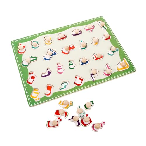 NOLITOY Holzpuzzle für Arabisches Alphabet Lernspielzeug aus Holz Pädagogisch Kognitives Steckspiel für Jungen und Mädchen Denken Wahrnehmung und Feinmotorik NOLITOY Holzpuzzle für Arabisches Alphabet Lernspielzeug aus Holz Pädagogisch Kognitives Steckspiel für Jungen und Mädchen Denken Wahrnehmung und Feinmotorik von NOLITOY