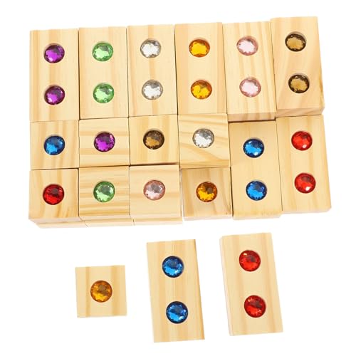 NOLITOY Holzspielzeug Bausteine Bunte Edelstein Würfel Kindersicher Langlebig Fördert Feinmotorik und Kreatives Lernen für Kreative Bauklötze NOLITOY Holzspielzeug Bausteine Bunte Edelstein Würfel Kindersicher Langlebig Fördert Feinmotorik und Kreatives Lernen für Kreative Bauklötze von NOLITOY