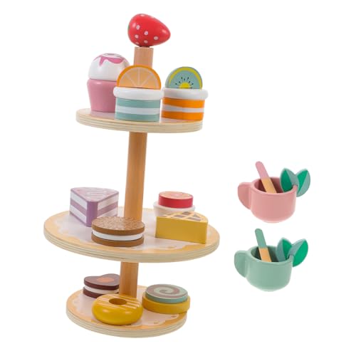 NOLITOY Holzspielzeug Kuchen Set Miniatur Dessert Dekoration Stabiles Leichtes Rollenspiel Teegeschirr für Kleinkinder Gesundes Sicheres Kuchen für Jungen und Mädchen NOLITOY Holzspielzeug Kuchen Set Miniatur Dessert Dekoration Stabiles Leichtes Rollenspiel Teegeschirr für Kleinkinder Gesundes Sicheres Kuchen für Jungen und Mädchen von NOLITOY
