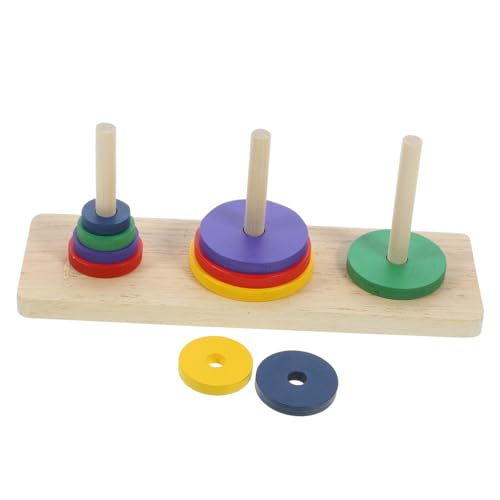NOLITOY Intellektuelles Holzpuzzle Spiel Turm von Hanoi Bunt Denkspiel für Erwachsene und Ab Jahren Kreatives Geduldspiel Hochwertiges Sicheres Holzspielzeug für Familie und Party NOLITOY Intellektuelles Holzpuzzle Spiel Turm von Hanoi Bunt Denkspiel für Erwachsene und Ab Jahren Kreatives Geduldspiel Hochwertiges Sicheres Holzspielzeug für Familie und Party von NOLITOY