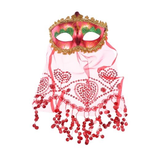 NOLITOY Kleider 3st Schmuck Schleier Kleidung Cosplay-maske Bauchtanz-maske Bilden Venedig Fräulein Halloween-Maske von NOLITOY
