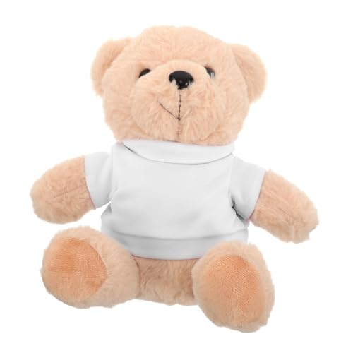 NOLITOY Kleiner Weicher DIY Plüschbär mit Weißem Sublimations-t-Shirt zum Bemalen für Erwachsene Kuscheliges Stofftier Personalisierbares Geschenk für Geburtstage Babypartys Weihnachten NOLITOY Kleiner Weicher DIY Plüschbär mit Weißem Sublimations-t-Shirt zum Bemalen für Erwachsene Kuscheliges Stofftier Personalisierbares Geschenk für Geburtstage Babypartys Weihnachten von NOLITOY
