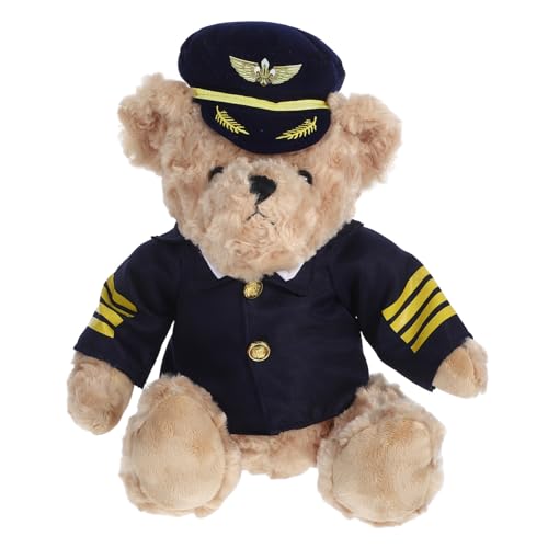 NOLITOY Kuscheliges Plüsch Kuscheltier mit Kapitänsuniform Weiches Kuscheltier zum Umarmen Dekoration für Kinderzimmer und Festliche Geschenkidee NOLITOY Kuscheliges Plüsch Kuscheltier mit Kapitänsuniform Weiches Kuscheltier zum Umarmen Dekoration für Kinderzimmer und Festliche Geschenkidee von NOLITOY