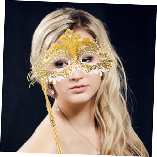 NOLITOY Masquerade Maske mit Stab Glänzende Karnevalsparty Maske für Damen Abnehmbare Handmaske mit Funkelnden Strasssteinen Langlebiges Material für Halloween Ball Hochzeit Cosplay NOLITOY Masquerade Maske mit Stab Glänzende Karnevalsparty Maske für Damen Abnehmbare Handmaske mit Funkelnden Strasssteinen Langlebiges Material für Halloween Ball Hochzeit Cosplay von NOLITOY