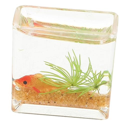 NOLITOY Miniatur Fisch Tank Dekoration Goldfisch Aquarium Ornament Für Miniaturhäuser Und Mikrolandschaften Detailgetreu Und Platzsparend NOLITOY Miniatur Fisch Tank Dekoration Goldfisch Aquarium Ornament Für Miniaturhäuser Und Mikrolandschaften Detailgetreu Und Platzsparend von NOLITOY