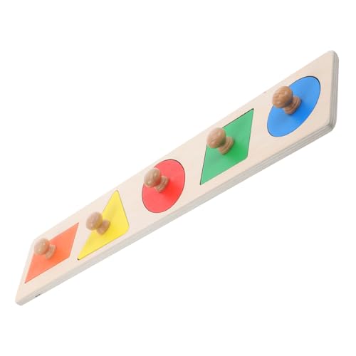 NOLITOY Montessori Holz Knopf Puzzle Geometrische Formen Sortierspielzeug für Junge Mädchen und Kleinkinder zur Farb und Formenerkennung Motorische Ab Jahr NOLITOY Montessori Holz Knopf Puzzle Geometrische Formen Sortierspielzeug für Junge Mädchen und Kleinkinder zur Farb und Formenerkennung Motorische Ab Jahr von NOLITOY