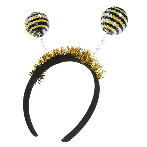 NOLITOY Pailletten dreidimensionales Stirnband Haarbänder für Marienkäfer-Antennen-Kopfbedeckungen halloween haarreif halloween headband Haarband Halloween-Party-Stirnband Latte-Kunst von NOLITOY