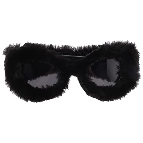 NOLITOY Plüsch Fuzzy Cat Eye Sunglasses Party Sonnenbrille Neuheit Brillen Lustige Sonnenbrille Eyewear Photo Booth Requisiten Geburtstagsfeier Favors Liefert Schwarz von NOLITOY